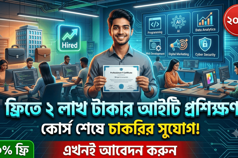 SEIP Apply – ফ্রিতে ২ লাখ টাকার আইটি প্রশিক্ষণ, কোর্স শেষে চাকরির সুযোগ, আবেদন করুন