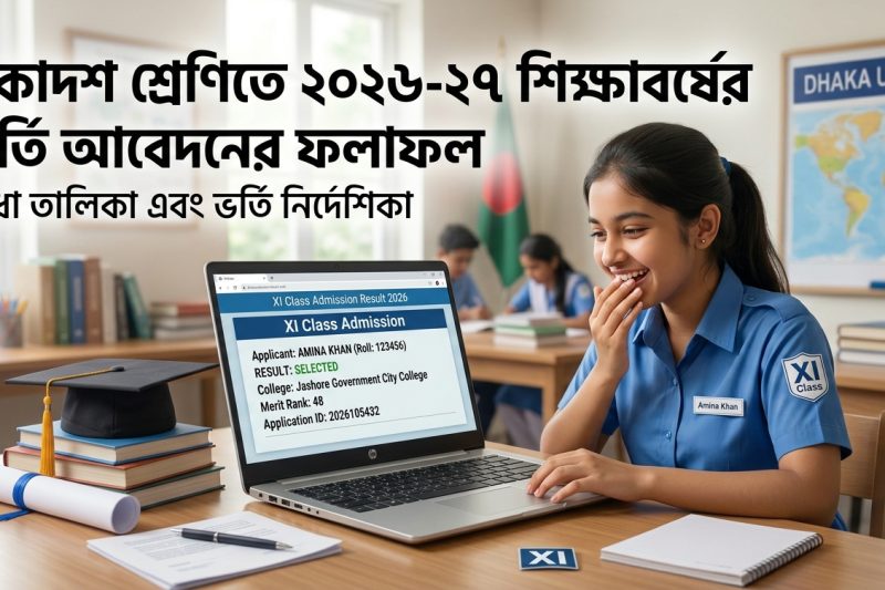 একাদশ শ্রেণিতে ২০২৬-২৭ শিক্ষাবর্ষের ভর্তি আবেদনের ফলাফল